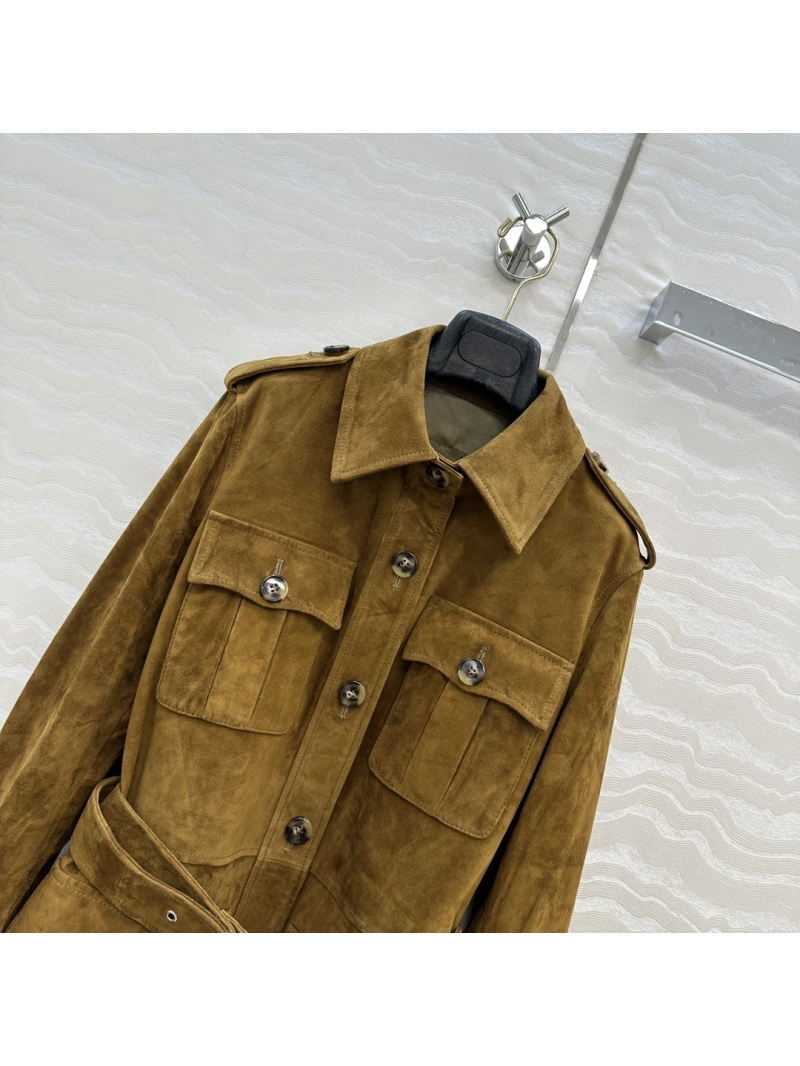 Ralph Lauren Purple Label RL Custom Suede Safari Jacket in Caramel