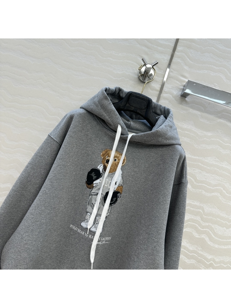 Ralph Lauren Luxe Polo Bear Graphic Hoodie – Vintage Sporty Charm in Soft Cotton Blend