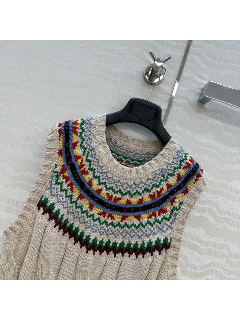 Ralph Lauren Fair Isle Knit Wool Vest - Luxe Nordic Holiday Style in Cream