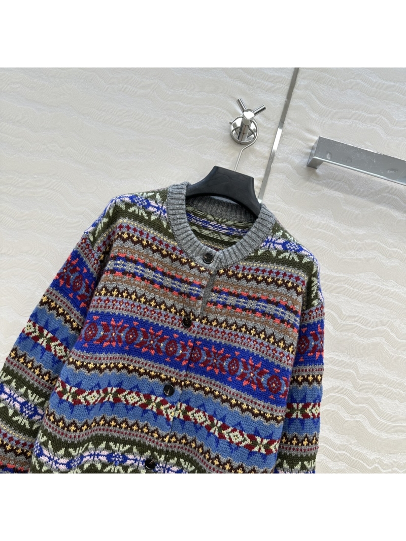 Ralph Lauren Fair Isle Wool Cardigan | Intricate Nordic Pattern | Slimming H-Silhouette