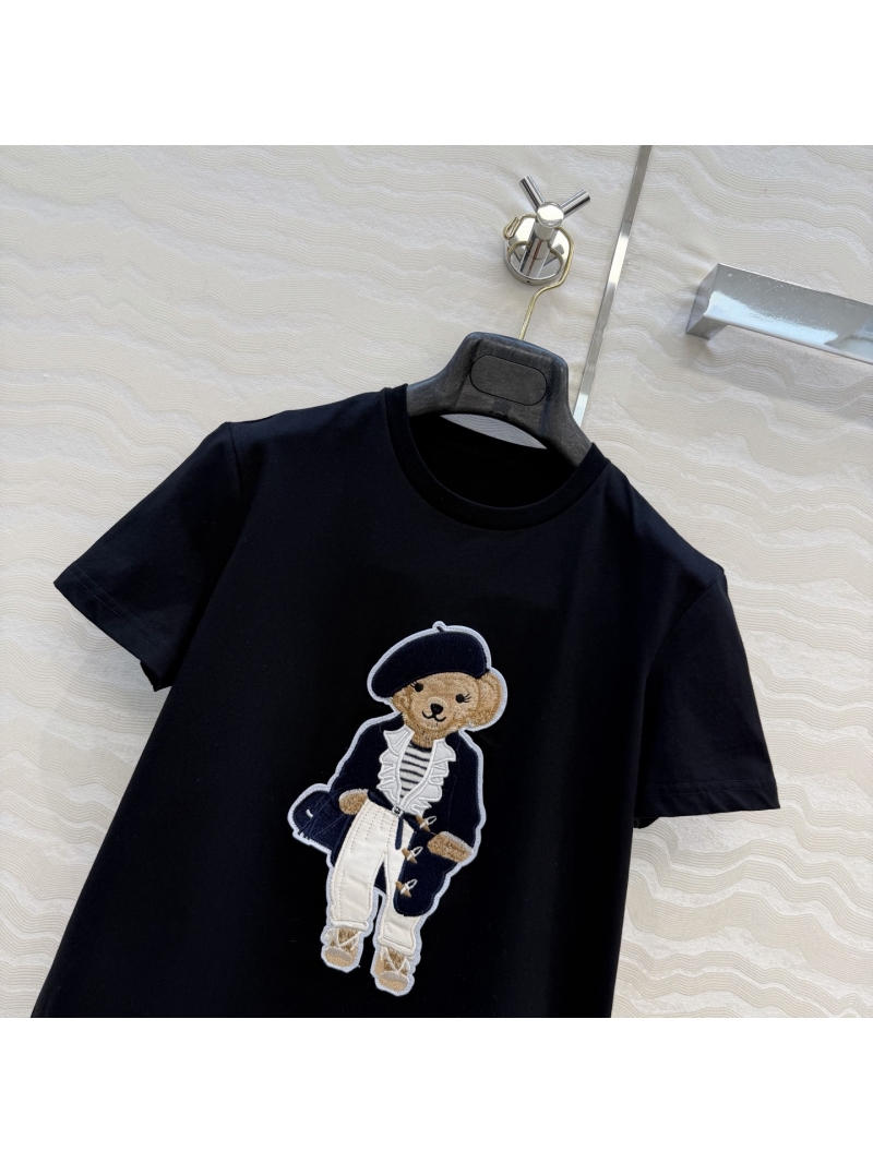 Ralph Lauren Sumptuous Pure Cotton Polo Bear 3D Embroidered T-Shirt