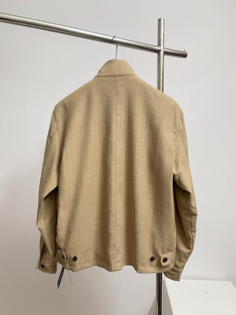 Ralph Lauren Signature Embroidered Reversible Harrington Jacket in Khaki