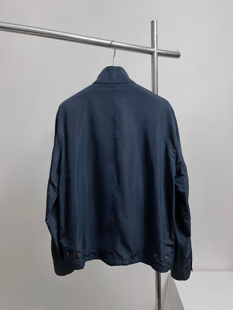 Ralph Lauren Signature Embroidered Reversible Harrington Jacket in Navy Blue