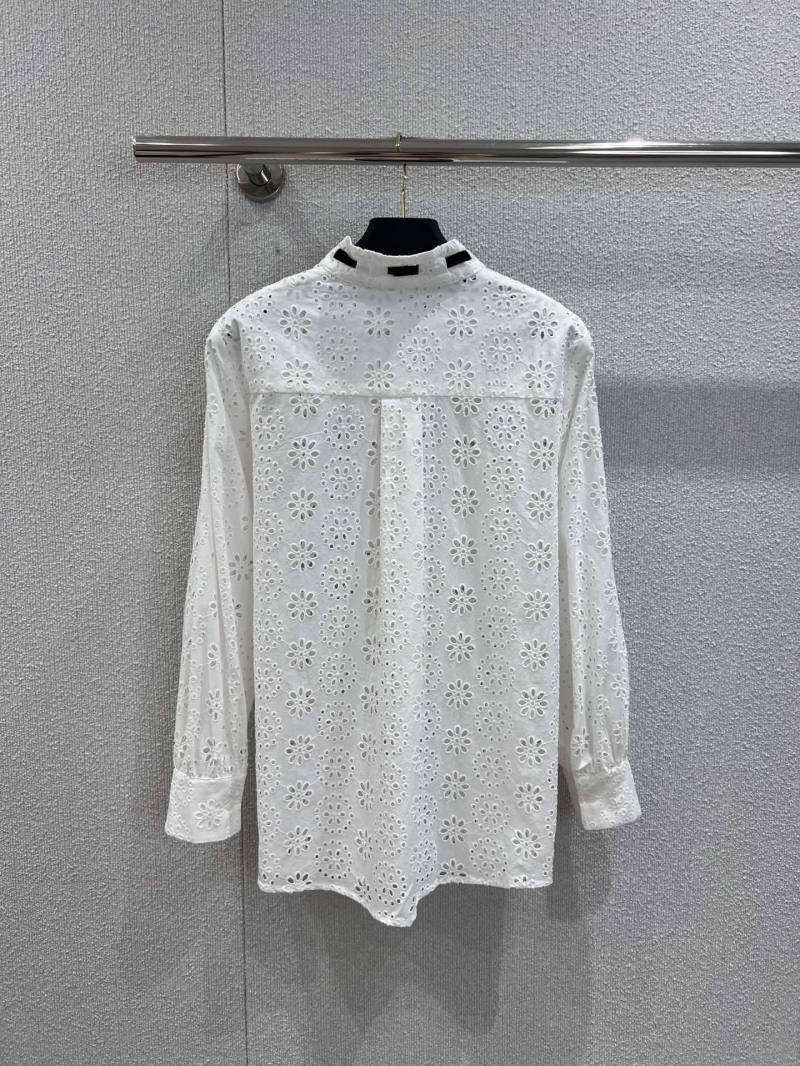 Valentino 25Fw Early Autumn French Romantic Daisy Embroidery Shirt - Pure Cotton Luxe Elegance