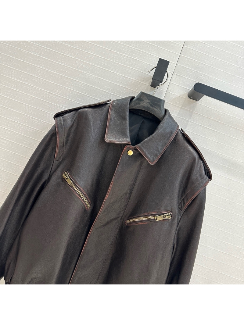 Saint Laurent Sumptuous 100% Turkish Lambskin Retro-Modern Moto Jacket