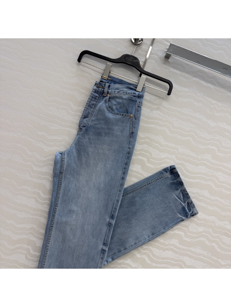 Saint Laurent Organic Turkish Cotton Vintage Wash V-Waist Jeans