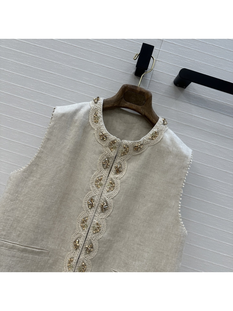 ZM Zimmermann Linen Embroidered Vest - Elegant French Luxe Style