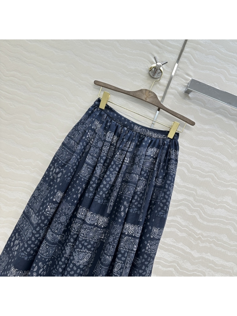 Zimmermann Luxe Boho French Riviera Paisley Linen Skirt