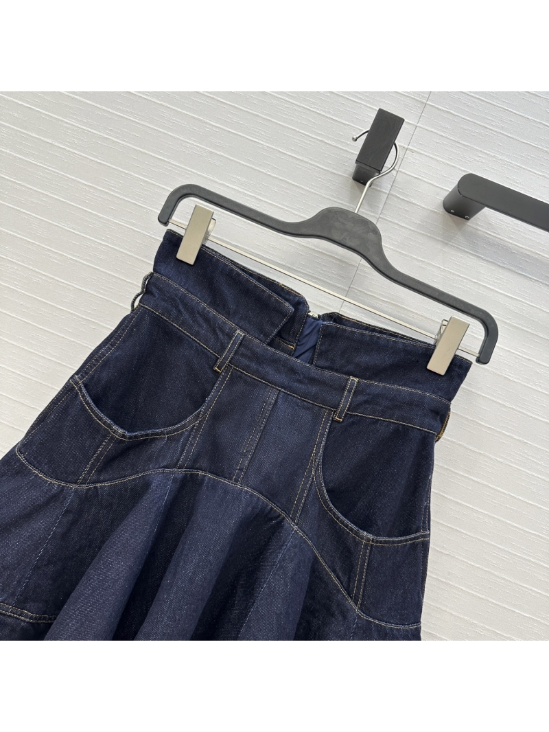 Zimmermann Autumn/Winter Denim High-Waisted Flounce Mini Skirt