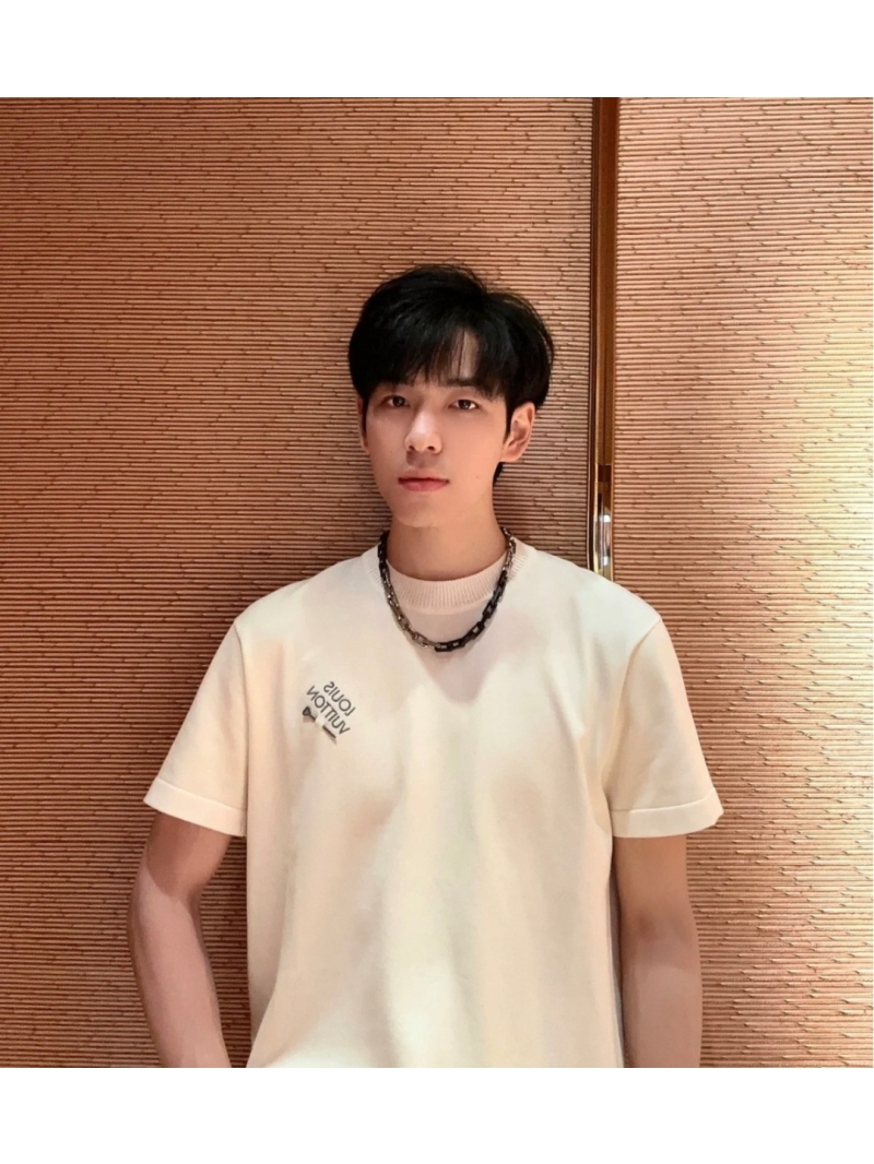 Louis Vuitton Organic Cotton Embroidered T-Shirt in Off-White