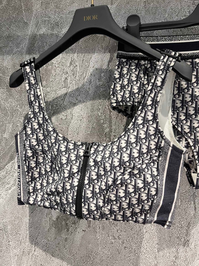 Dior Fall Riviera Collection Sport Zip Vest Set with Classic Oblique Jacquard Pattern