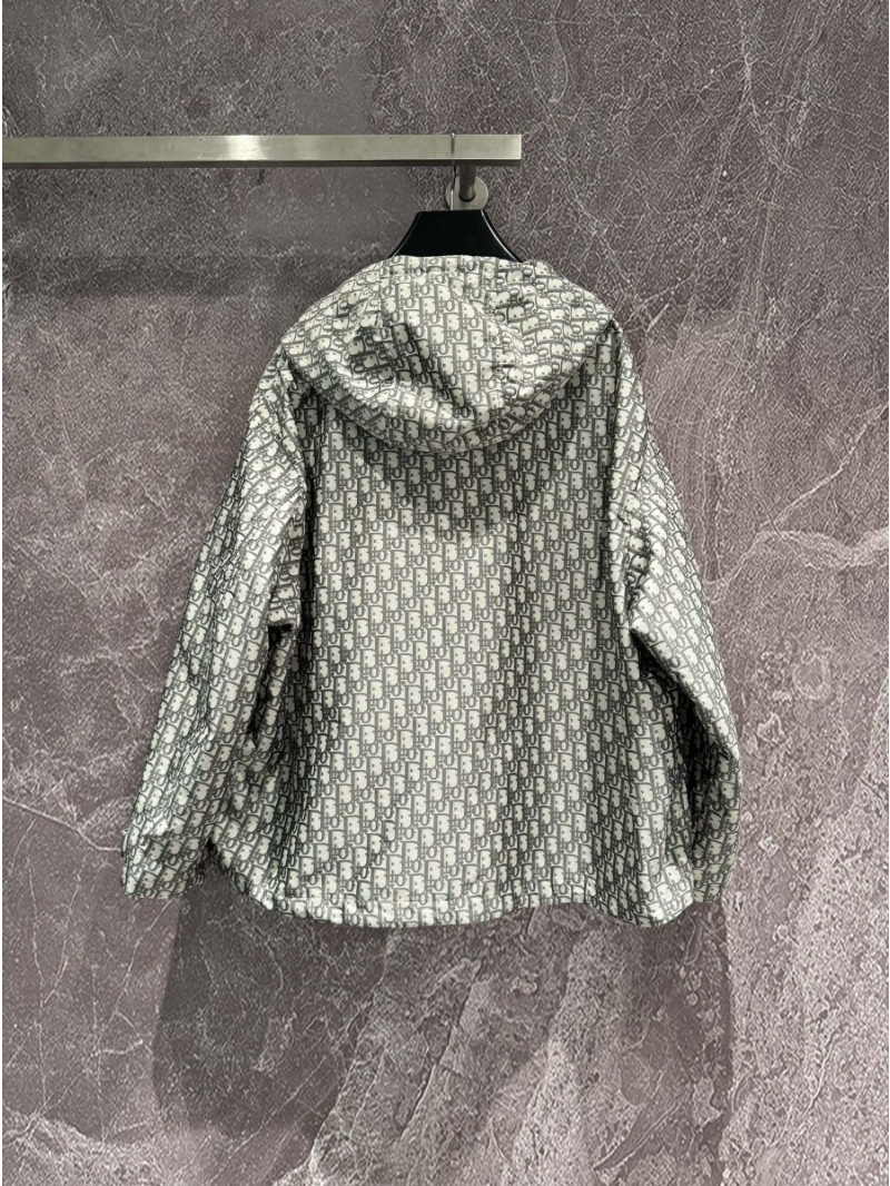 Dior Riviera Oblique Grey Patterned Hooded Jacket