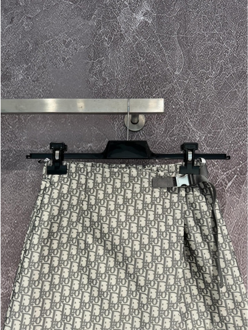 DIOR Full Logo Print Shorts Oblique Grey