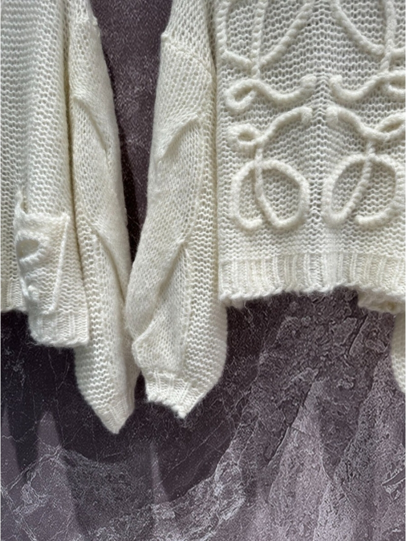 Loewe 2024 Early Spring Mohair Sweater in White
