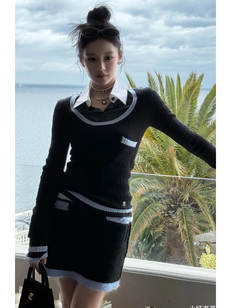 Chanel Fall/Winter 2024 Pocket Knit Wool A-Line Skirt