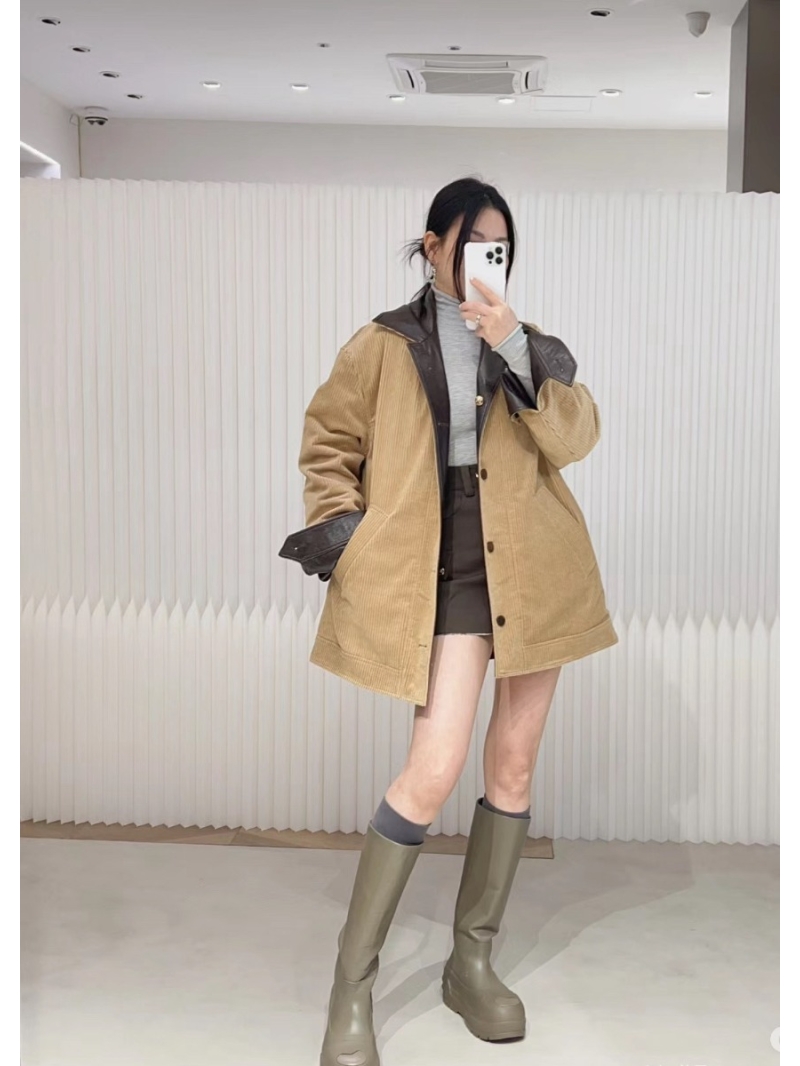 Celine 2024 Pre-Fall Limited Edition Reversible Military-Style Lambskin Corduroy Jacket