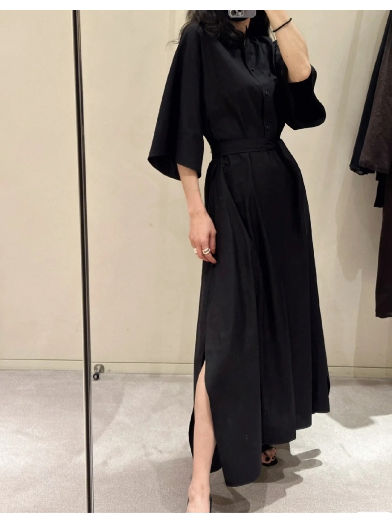 Hermes Limited Edition Black H-Pattern Jacquard New Chinese Style Dress