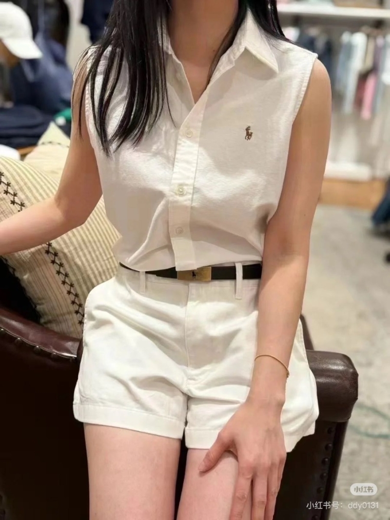 Ralph Lauren Limited Edition Sleeveless Oxford Shirt white