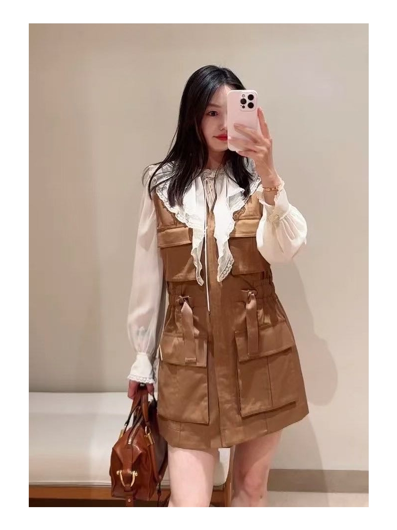 Chloe Exclusive Trendy Deconstructed Vest Dress Limited Edition