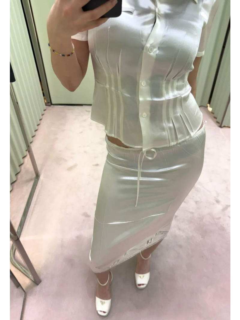 Prada Exclusive White Short-Sleeve Blouse - Limited Edition