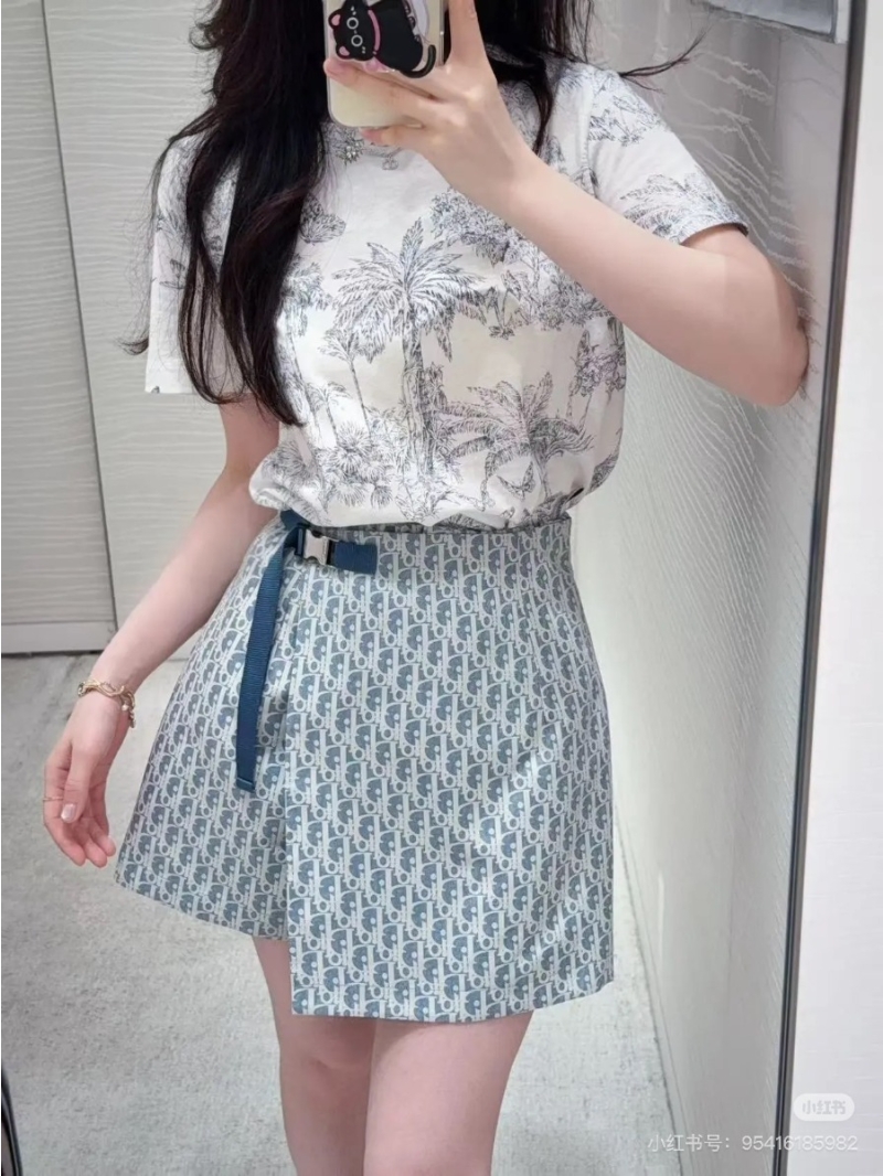 Dior MissDior Blue-White Oblique Skort - Exclusive Imported Edition