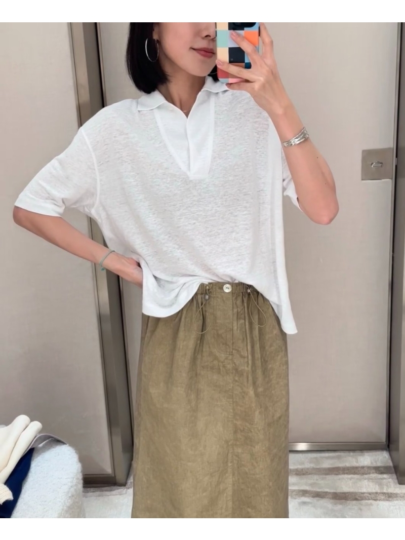 Loro Piana 100% Natural Cotton Minimalist Polo T-Shirt with Dropped Shoulders in Pristine White