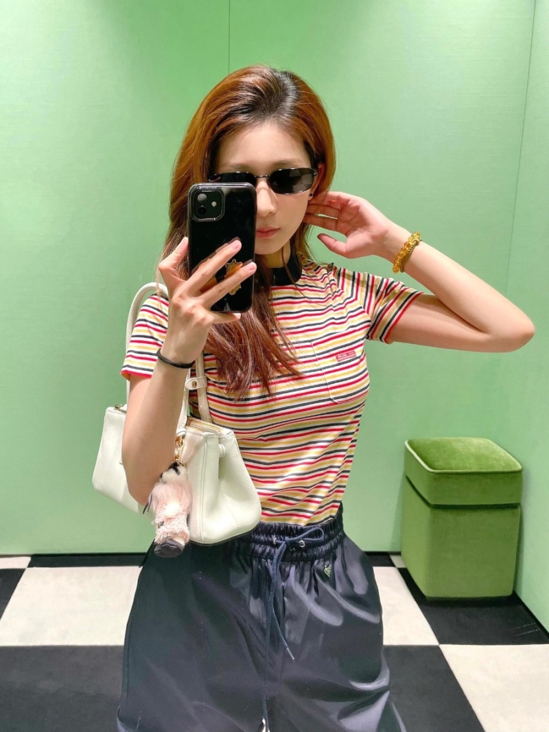 Prada Nautical Striped Slim-Fit T-Shirt - Exquisite Mercerized Cotton in White, Yellow, and Red