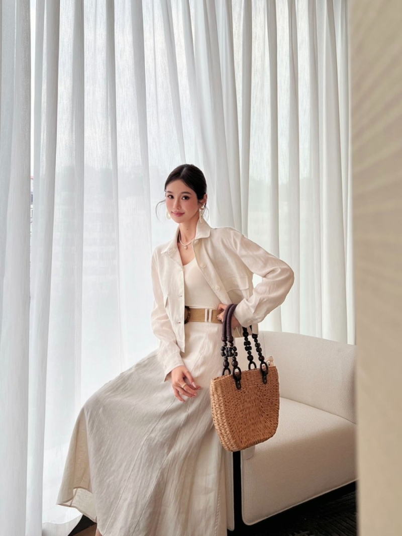 Loro Piana Lp25s Linen Long Skirt - Elegant A-Line Luxe Design