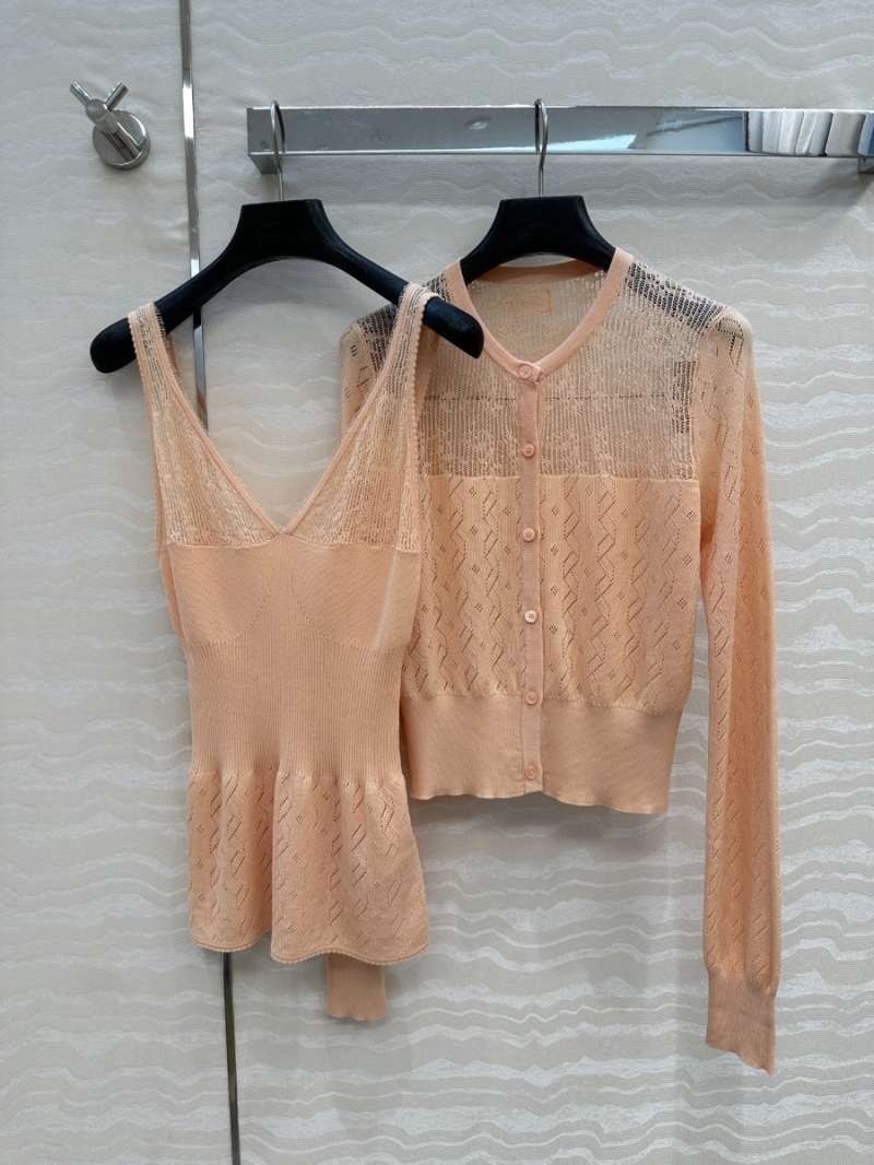 Chloe Luxe Hollow-Out Vest - Elegant Cotton Knit Top