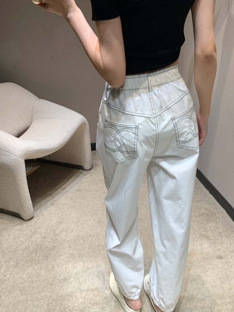 Chanel Spring-Summer Double C Embroidered Casual 9/10 Pants - Exclusive Luxe Design