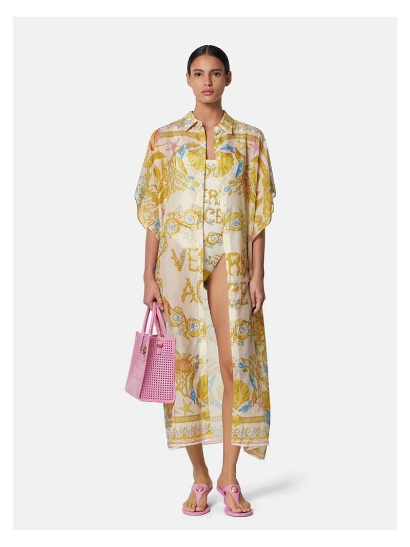 Versace Venus 25S Spring Summer Ocean Coral Dress - Luxe Silk Limited Edition