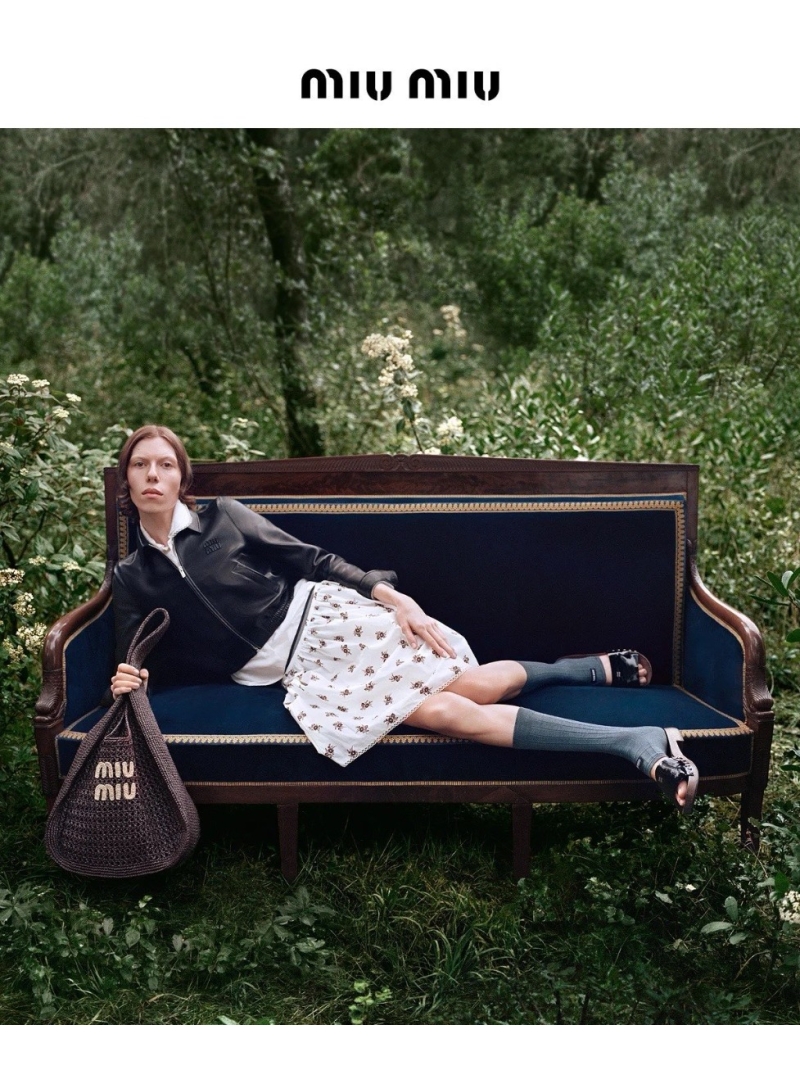 Miu Miu Cropped Leather Bomber Jacket in 100% Imported Lambskin | 3D Sculpted Fit & Embroidered Logo