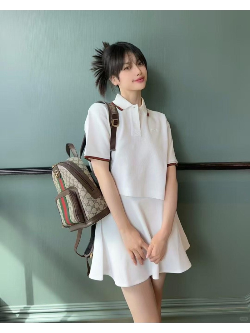 Gucci Spring/Summer 2025 Embroidered Polo Shirt - Luxe White