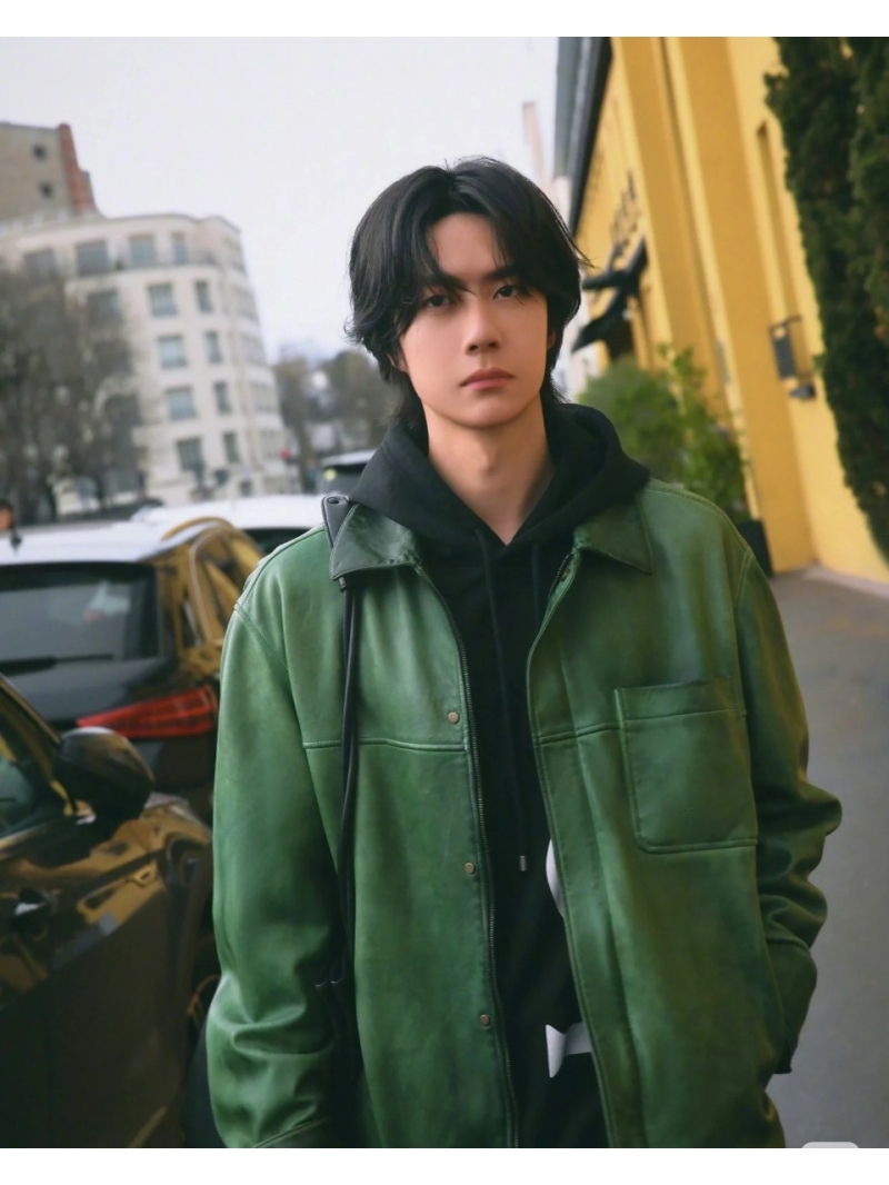 Loewe Unisex Luxe Green Leather Jacket Limited Edition - Chic & Versatile Outerwear