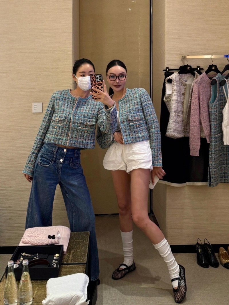 Chanel Atelier Collection Jacket - Peacock Blue Tweed Elegance