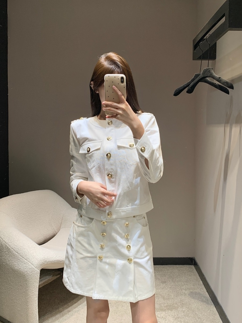 Balmain 25FW Early Autumn Denim Jacket & Skirt Set - Exclusive Design