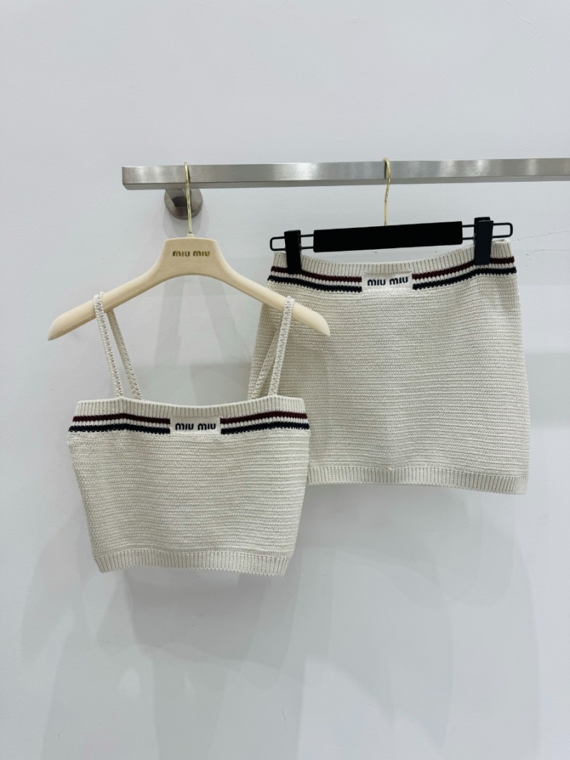 Miu Miu Spring Summer Knitted Striped Cami Top - Luxe & Slim-Fit