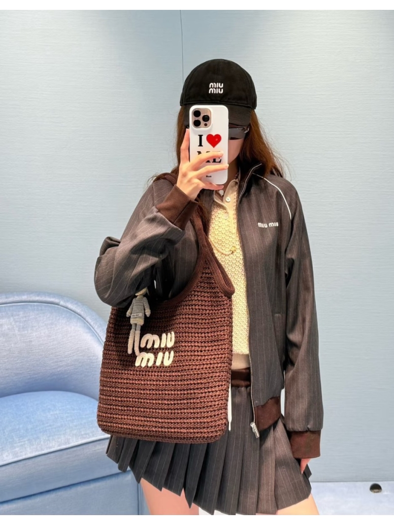 Miu Miu Exclusive Luxe Wool Blend Collar-Detailed Jacket in Sophisticated Grey Stripe