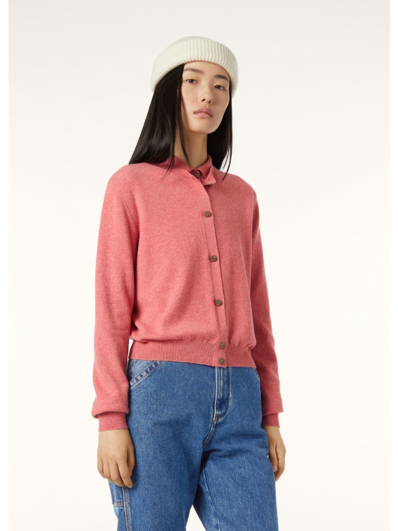 Loro Piana Exclusive Coral Cashmere Cardigan - Timeless Elegance with Vintage Button Details