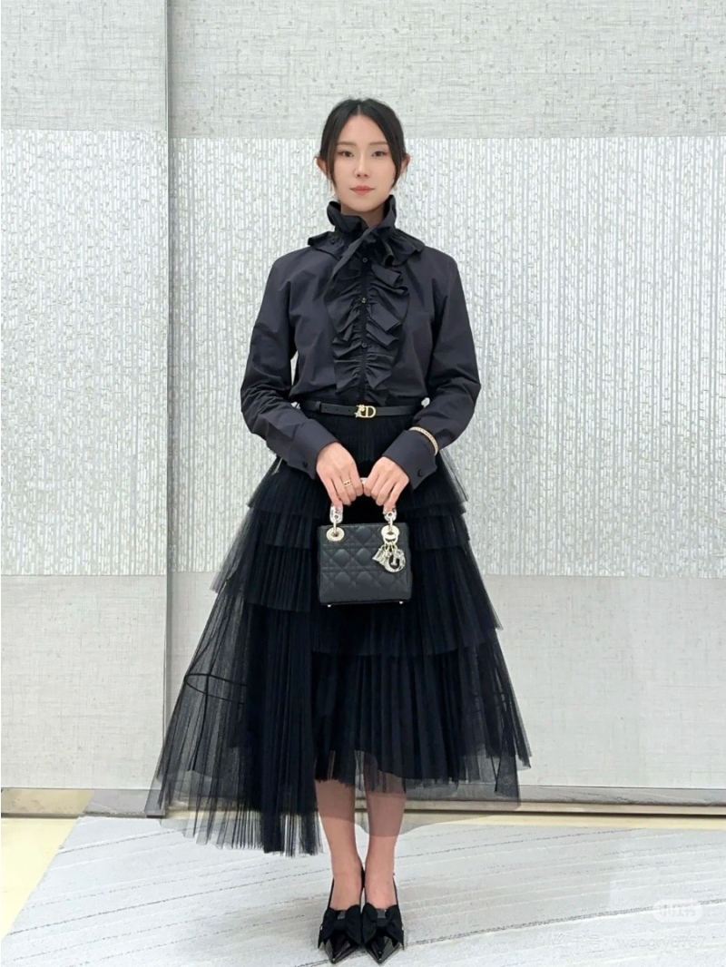 Dior Exclusive Early Autumn Collection Ruffled Detachable Bow Blouse