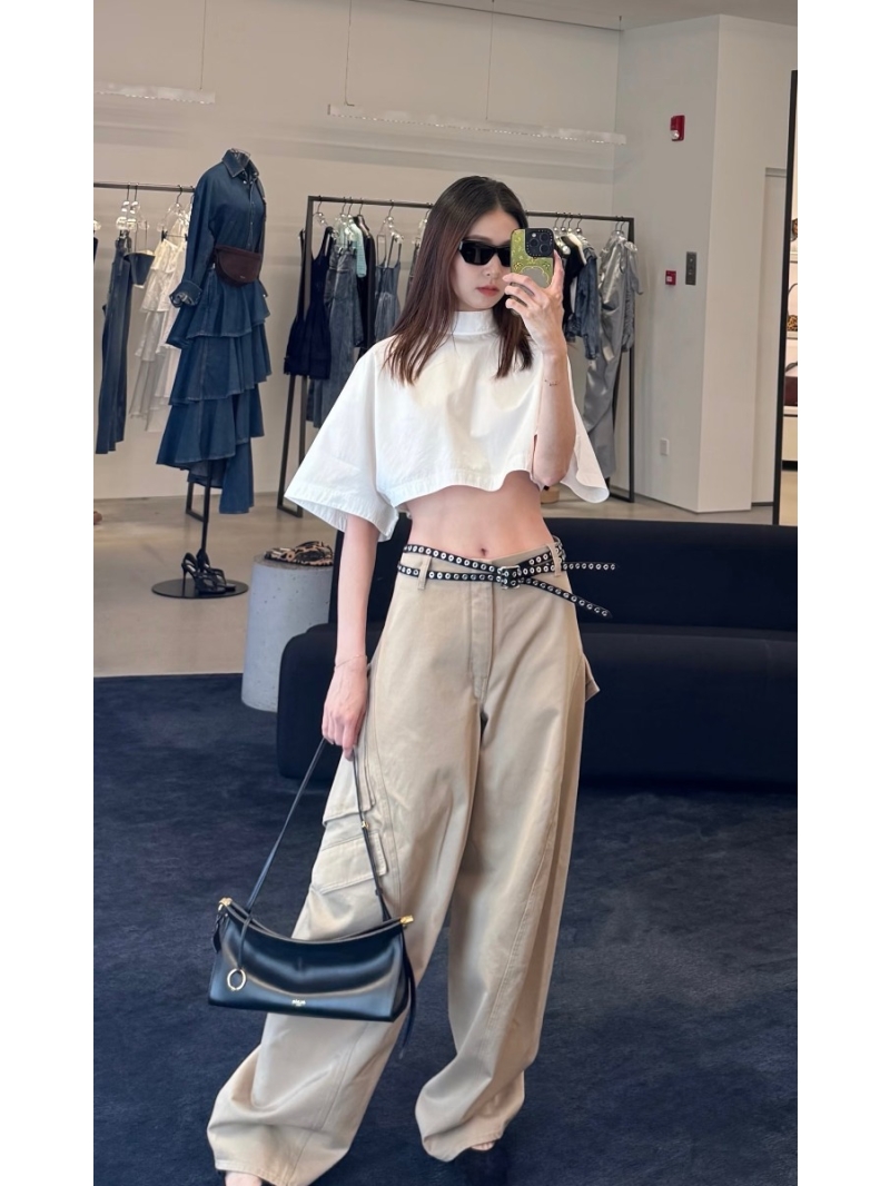 Alaia Beige Cargo Pants | Luxe Vintage-Inspired Military Trousers with Slant Pockets