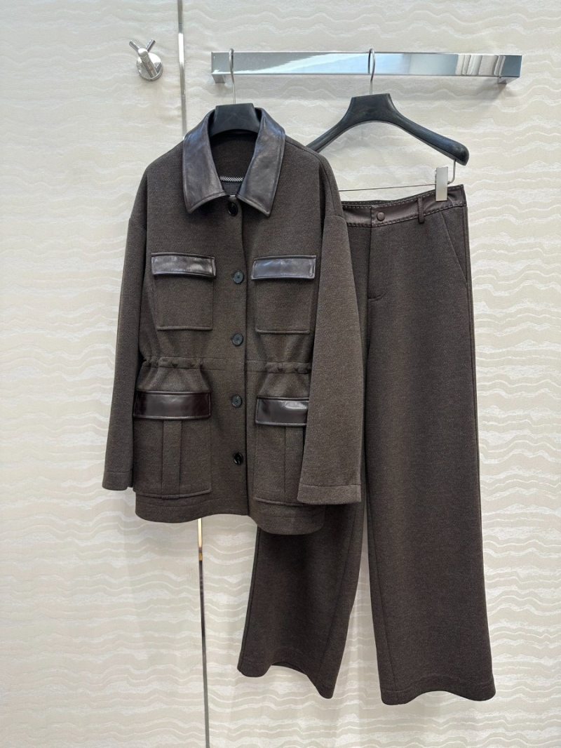 Hermès Limited Edition Huntsman Jacket in Deep Brown | Exclusive Custom Fabric with Wool Blend & Leather Accents