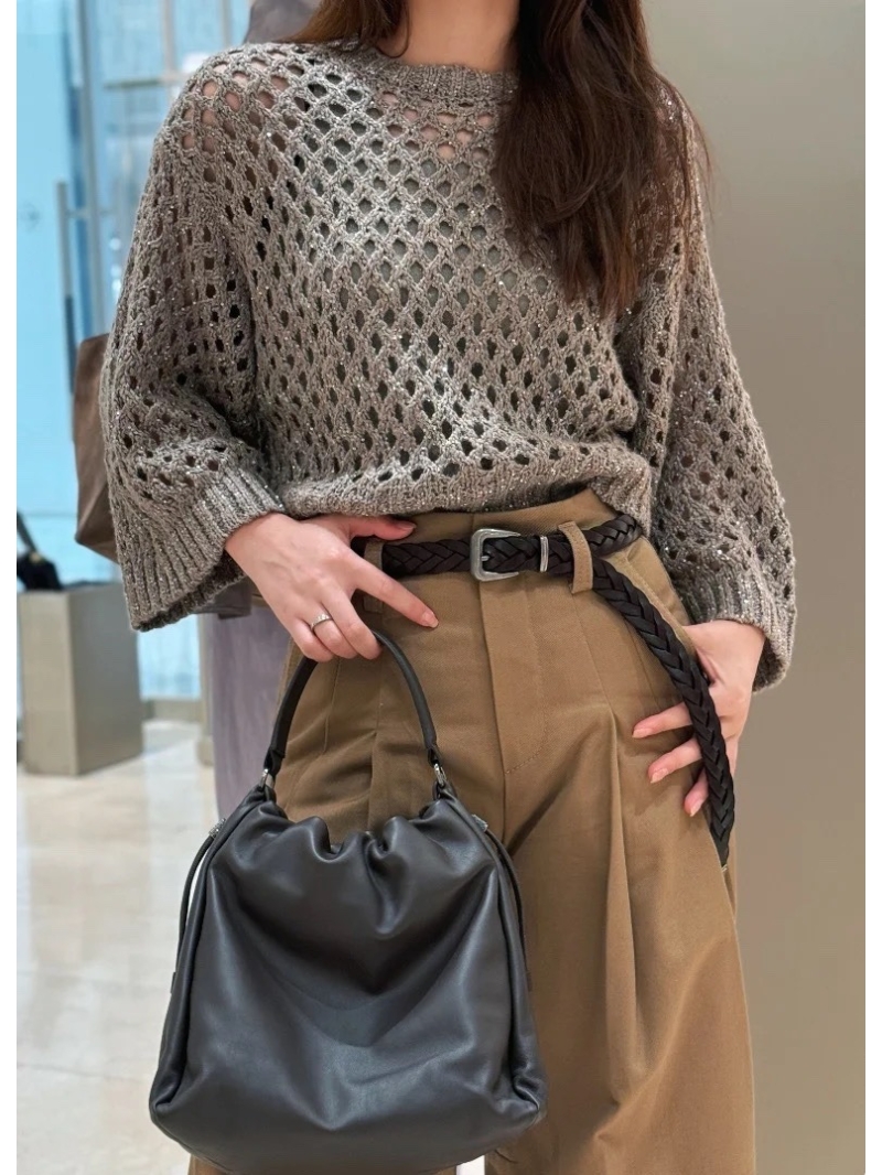 Brunello Cucinelli Luxe Embroidered Beaded Sweater - Italian Minimalist Elegance