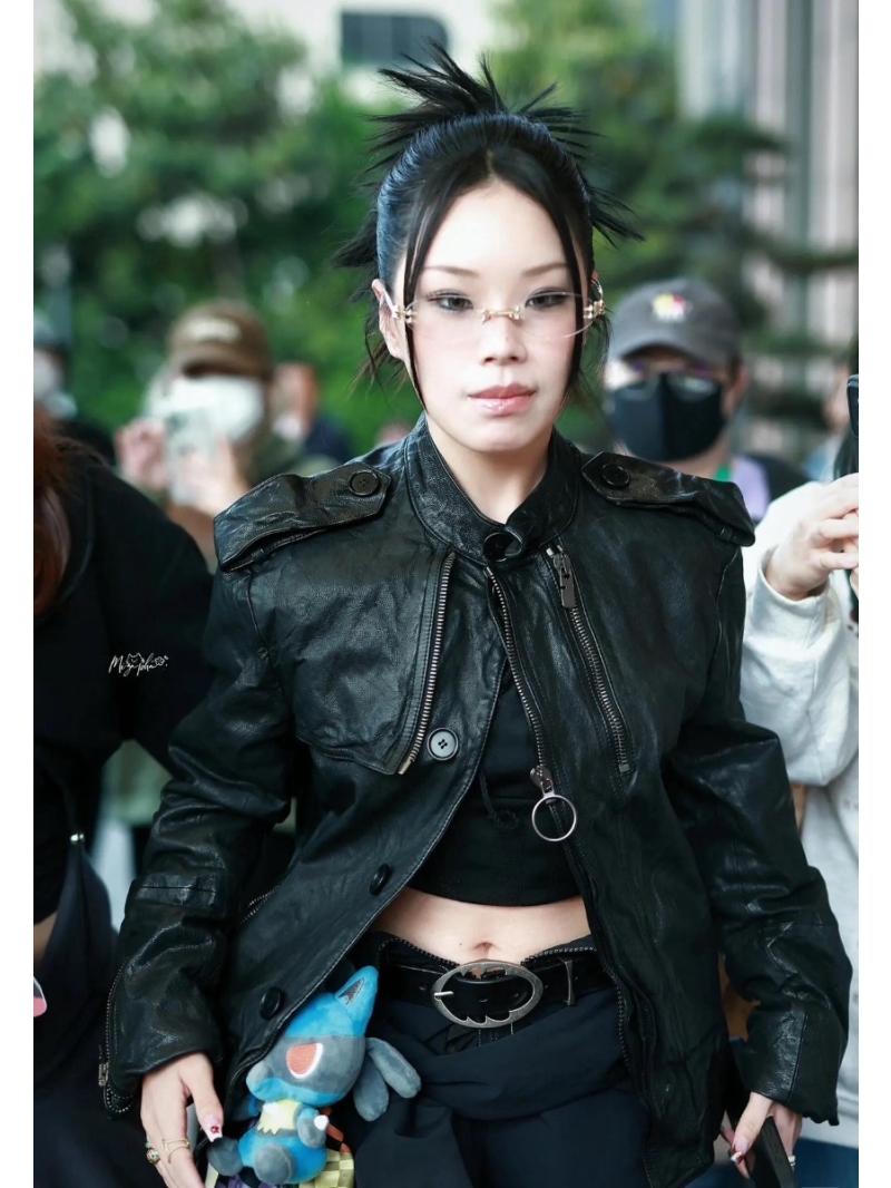 Burberry Exclusive Vintage-Inspired Biker Jacket in 100% Lambskin Leather