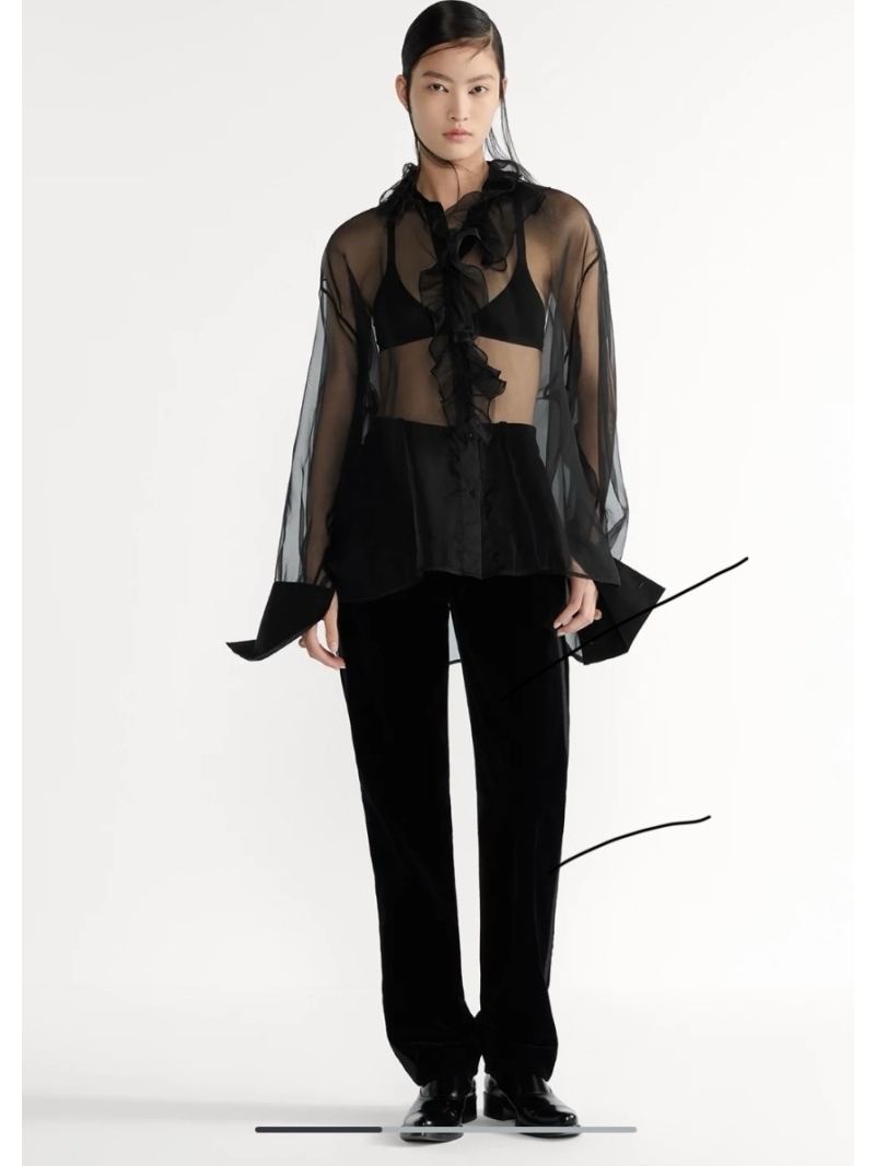 Dior Straight-Leg Velvet Pants with Satin Side Stripes in Black