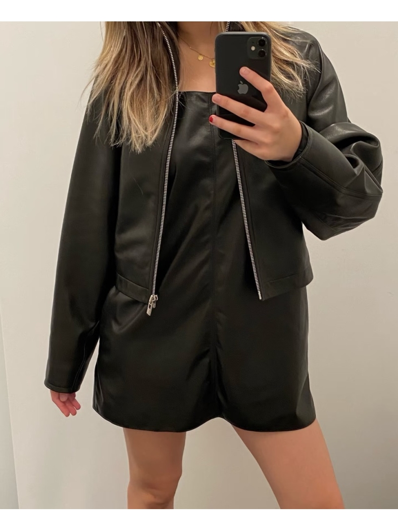 Alaia Exclusive Urban Modern Black Lambskin Motorcycle Jacket