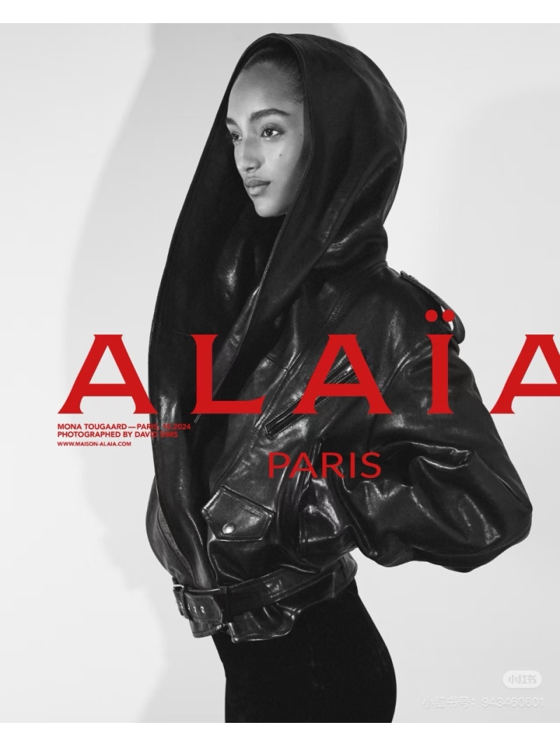 Alaia Modern Biker-Style Leather Jacket in 100% Sheepskin with Quilted Lining