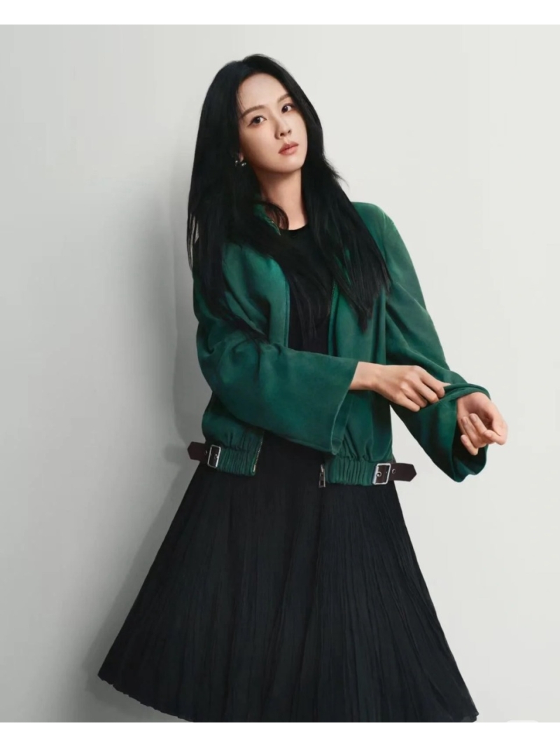 Loewe Suede Jacket in Forest Green - Premium Imported Suede Lamb Leather with Adjustable Buckle Hem