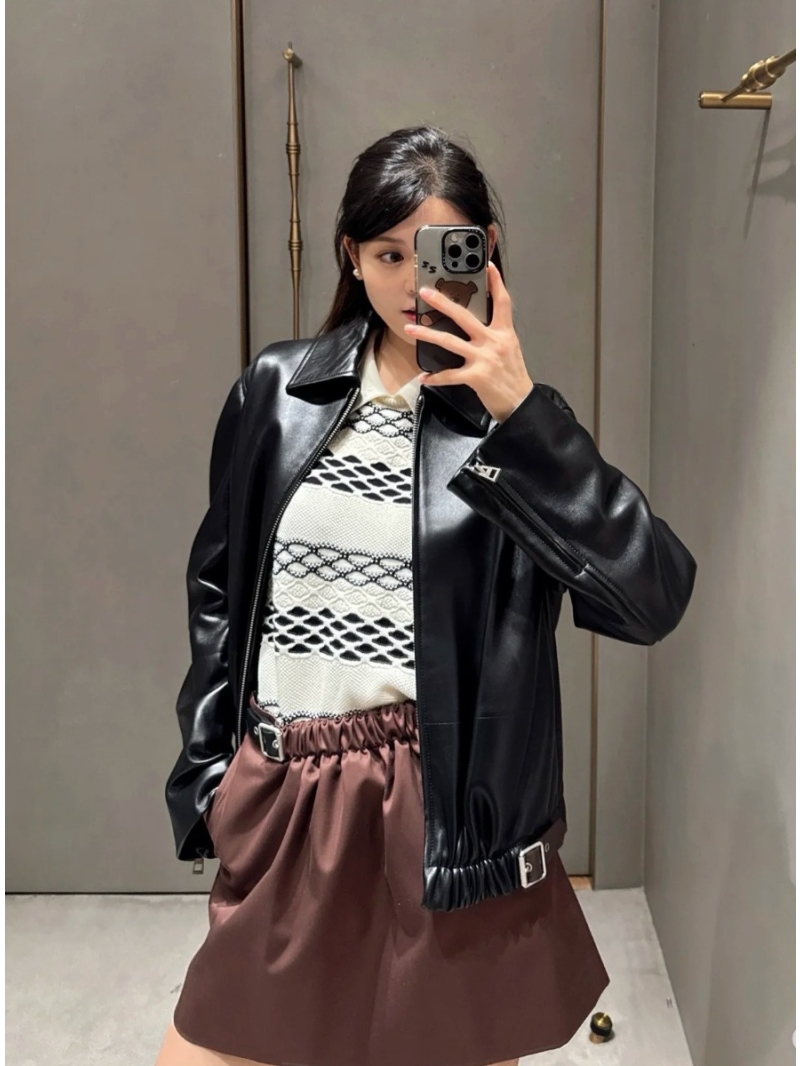 LOEWE Lambskin Leather Jacket | 100% Imported Lambskin | Relaxed Fit | Belted Hem