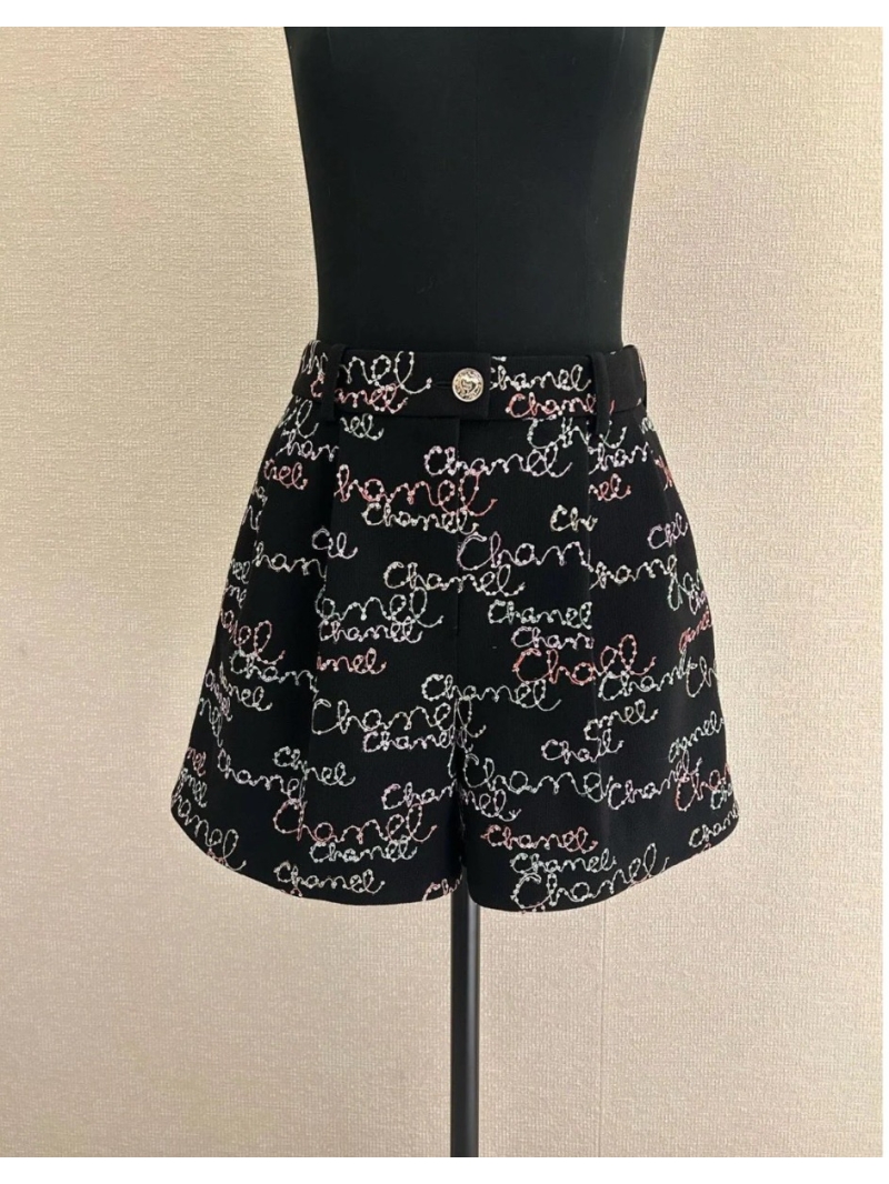 Chanel Coco Girl 25B New Arrival Embroidered Mini Shorts - Limited Edition Layering Staple